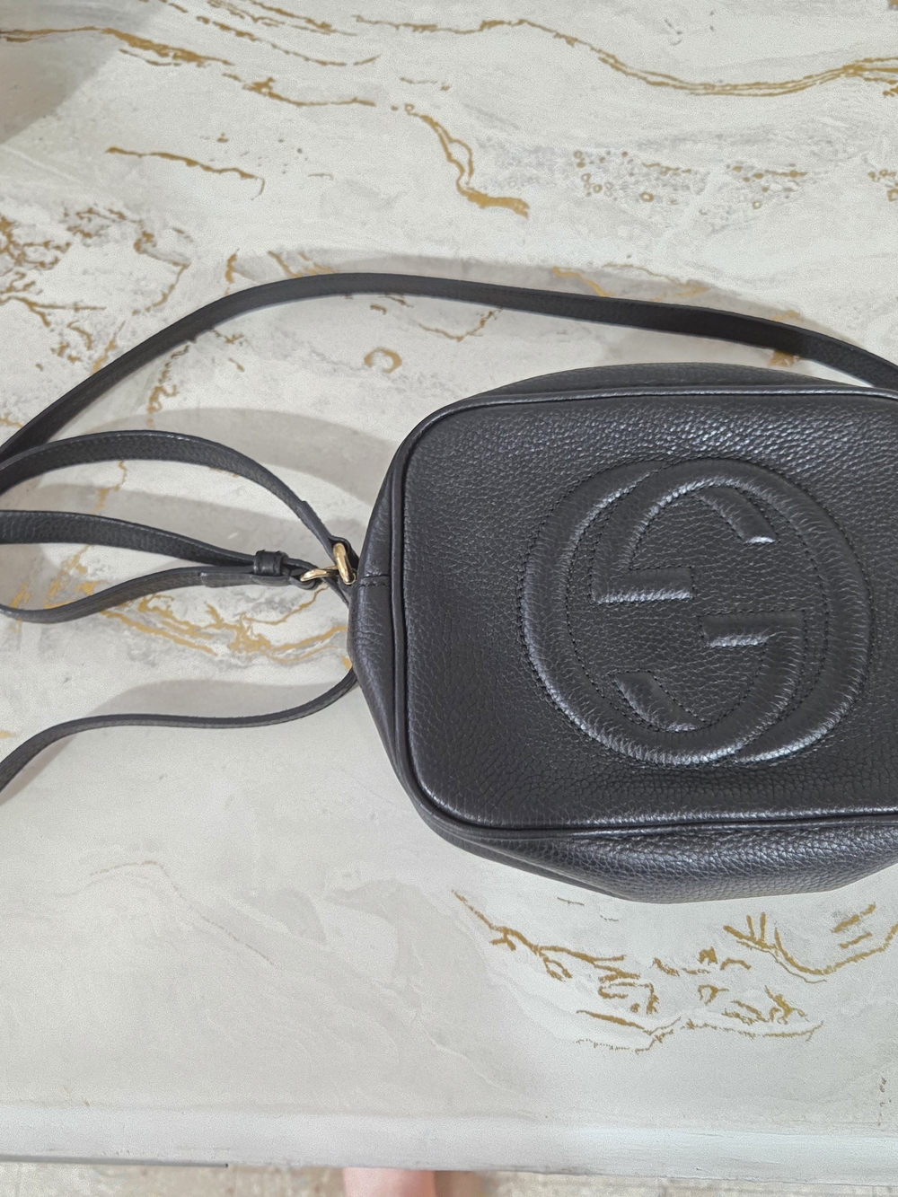 Gucci Soho Small Leather Shoulder Bag in Black